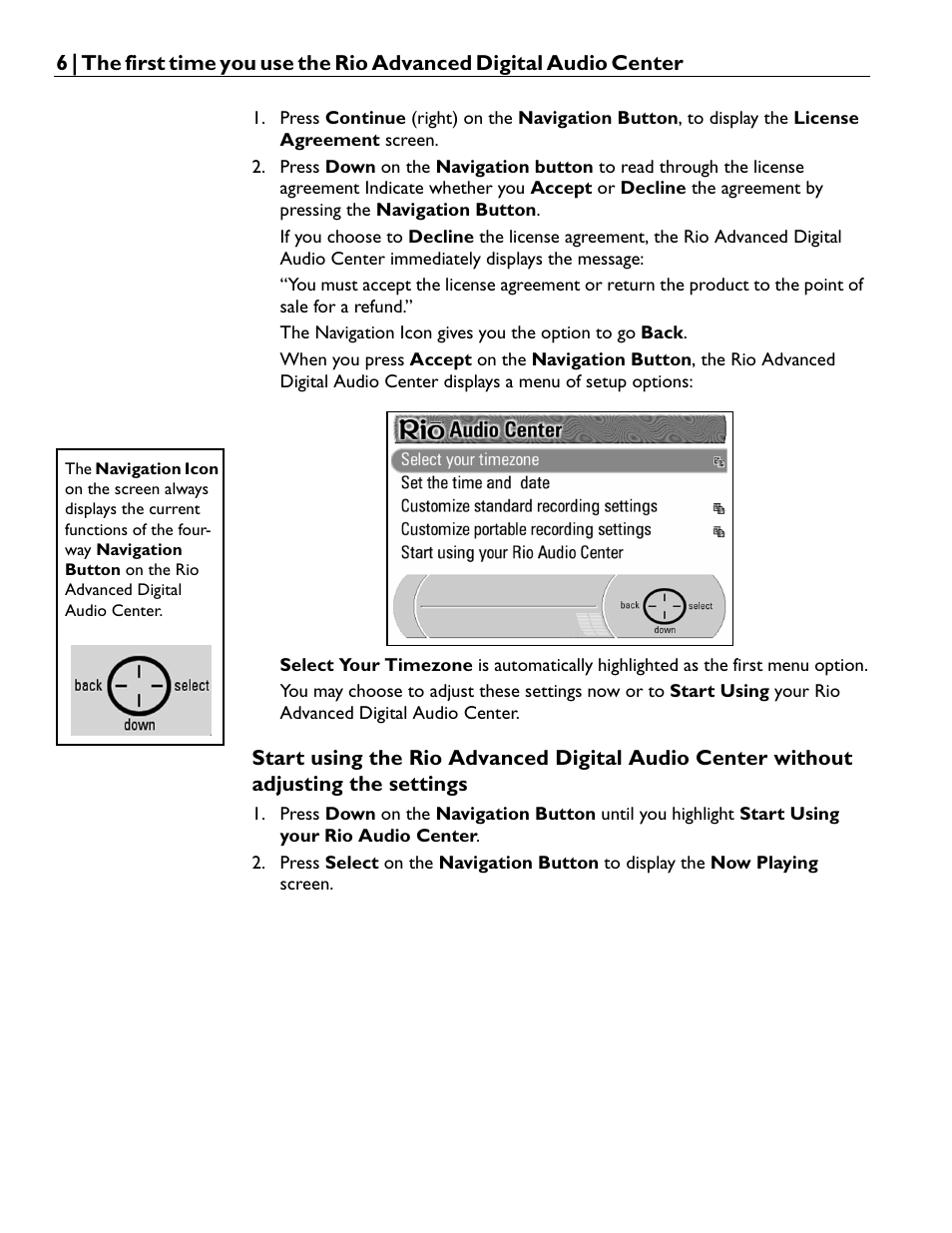 Rio Audio Advanced Digital Audio Center User Manual | Page 8 / 116