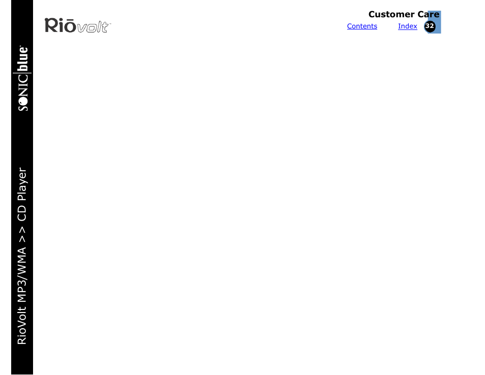 Riov olt mp3/wma >> cd pla yer | Rio Audio SP350 User Manual | Page 32 / 34