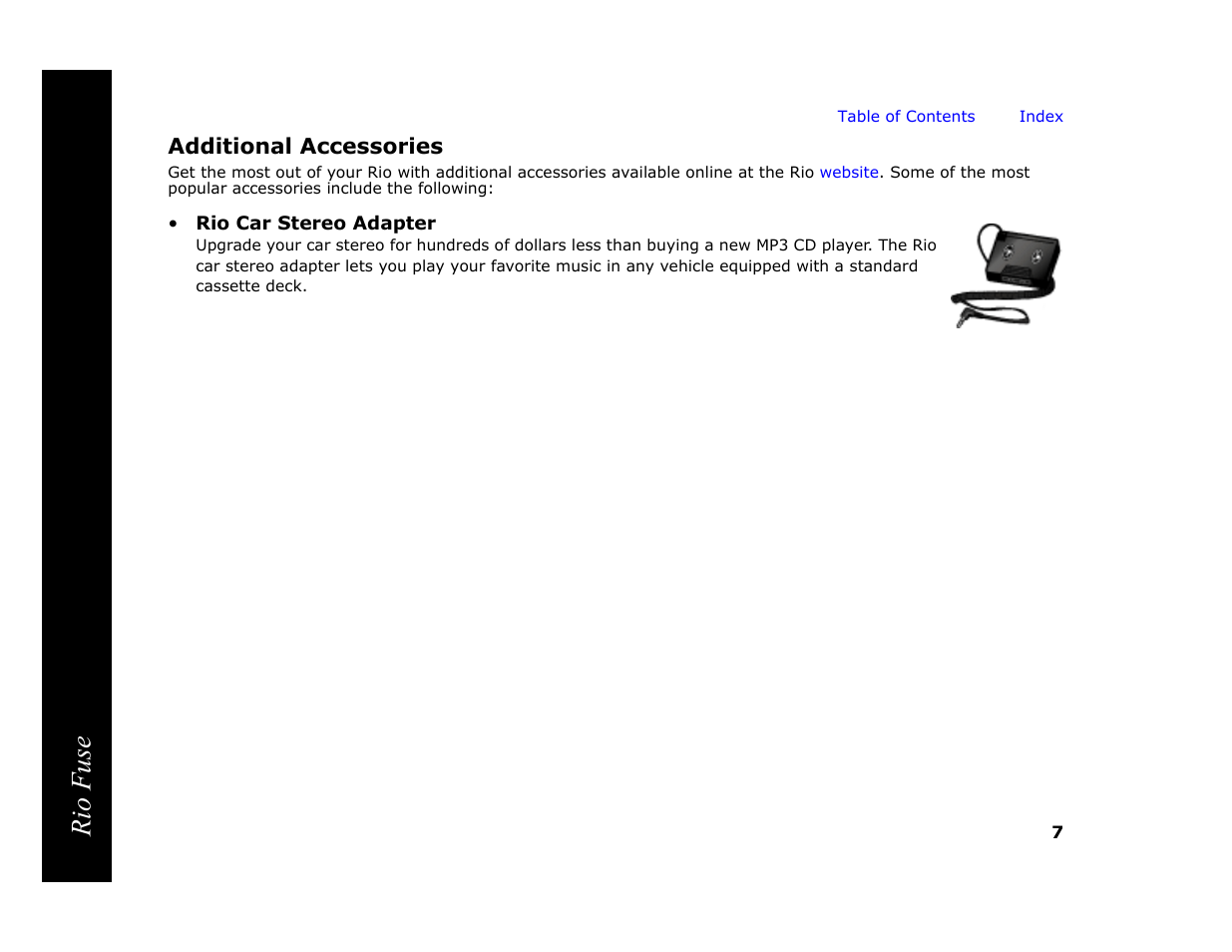 Additional accessories, Rio fuse | Rio Audio Rio Fuse User Manual | Page 11 / 54