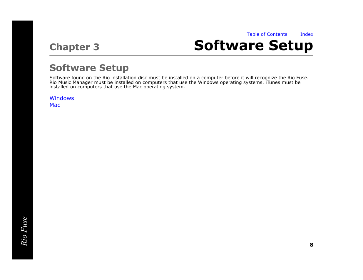 Chapter 3 software setup, Software setup, 3 - software setup | Chapter 3 | Rio Audio Rio Fuse User Manual | Page 12 / 54