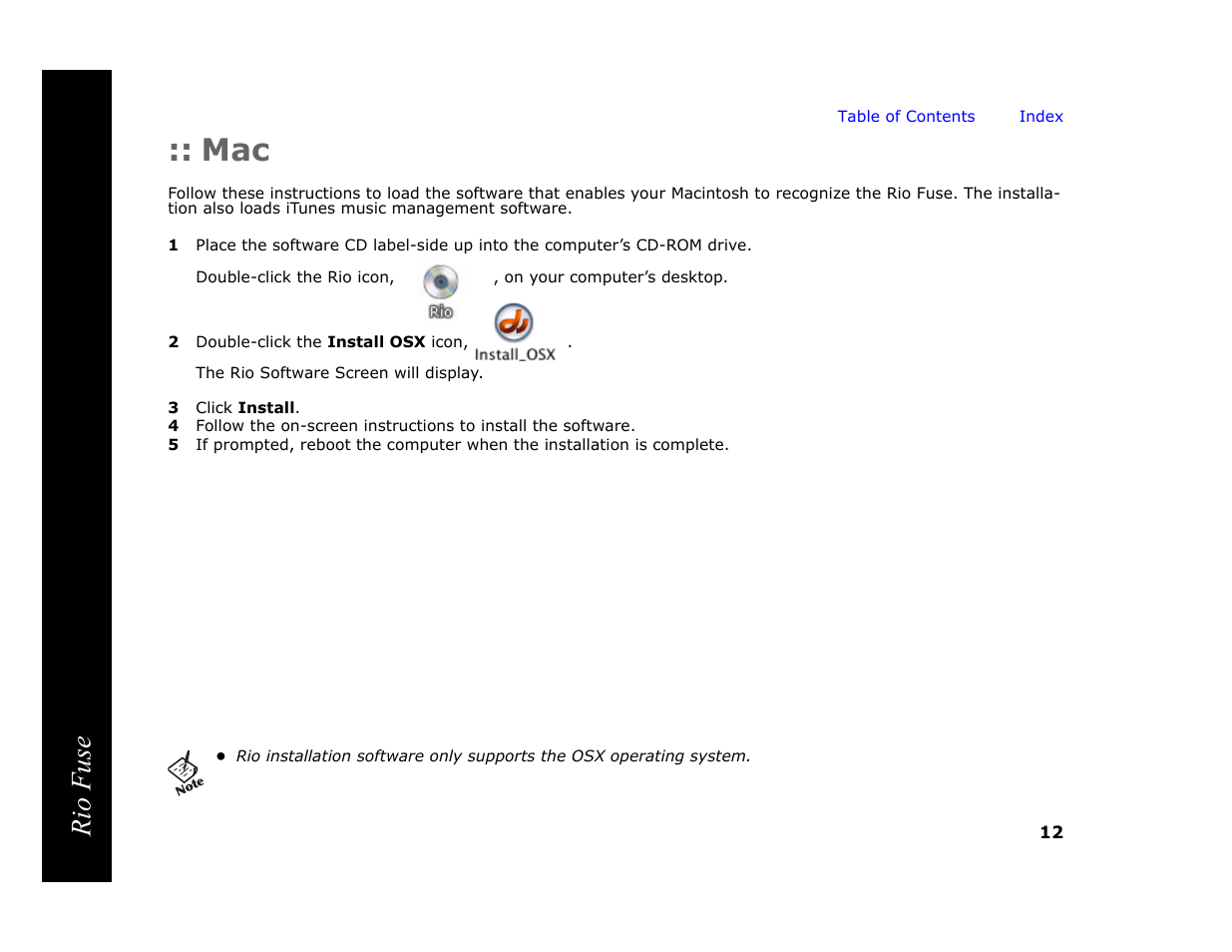 3 click install, Rio fuse | Rio Audio Rio Fuse User Manual | Page 16 / 54