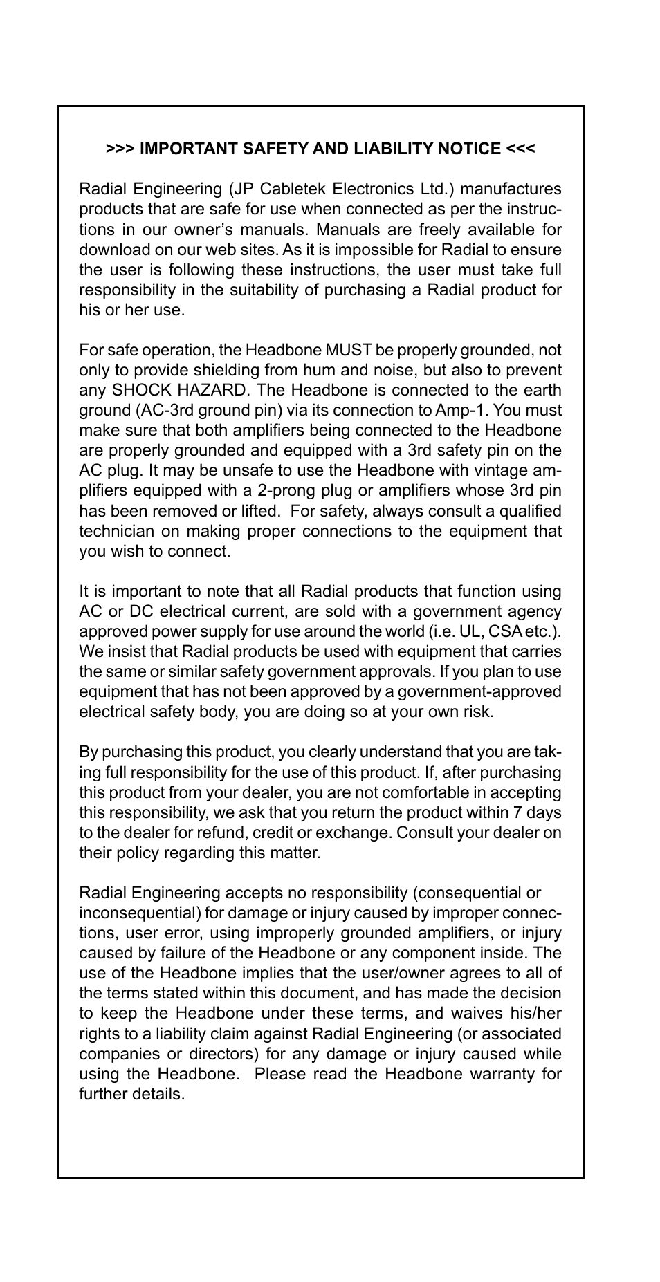 Radian Technologies VT R800 7040 00 User Manual | Page 2 / 16