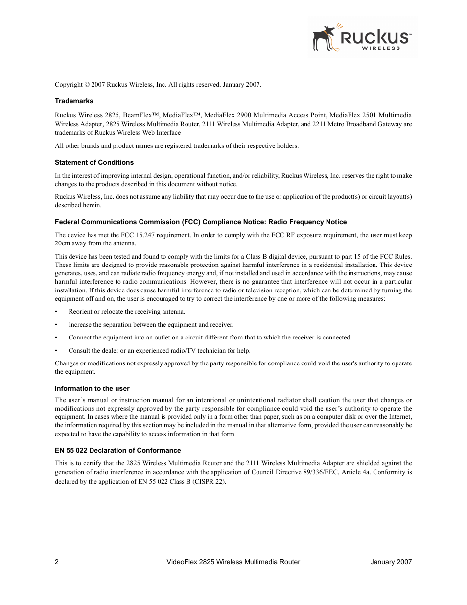Ruckus Wireless 2825 User Manual | Page 2 / 64