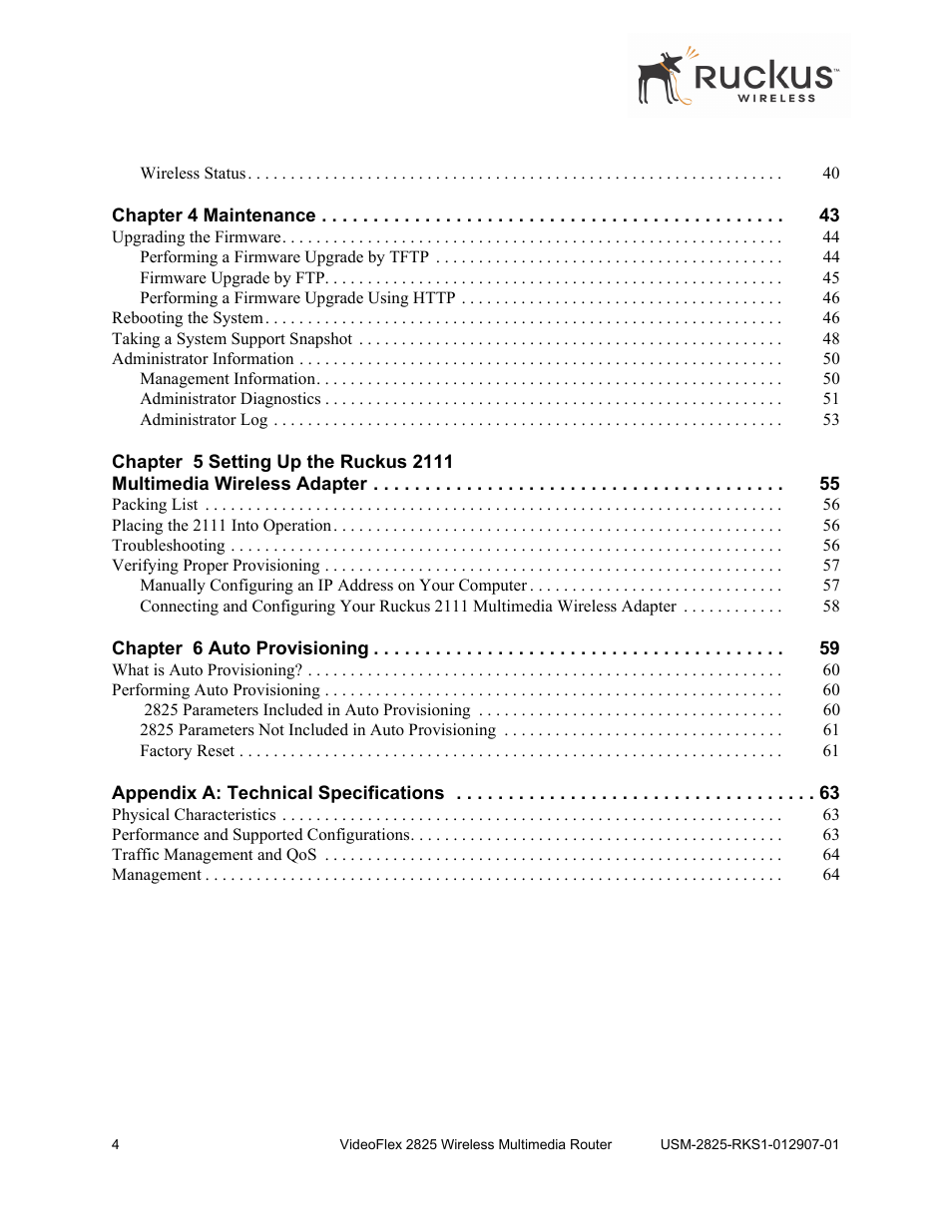 Ruckus Wireless 2825 User Manual | Page 4 / 64