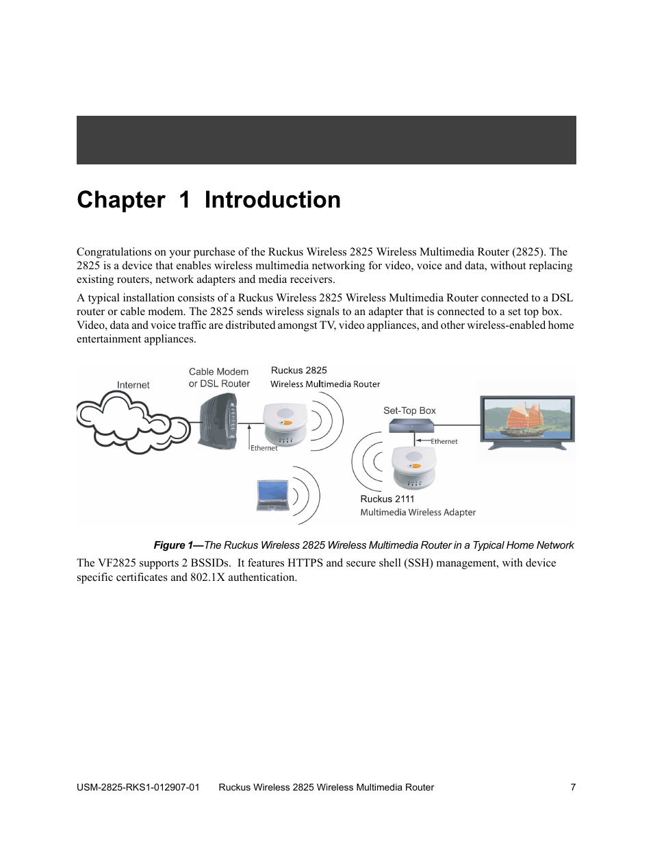 Chapter 1 introduction, Chapter 1 “introduction | Ruckus Wireless 2825 User Manual | Page 7 / 64