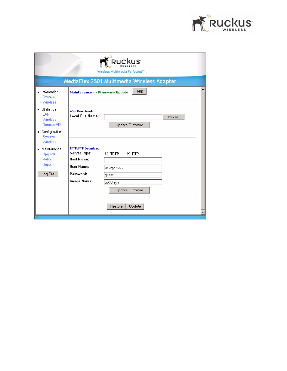 The window of, Figure 15 | Ruckus Wireless MF2501 User Manual | Page 44 / 52