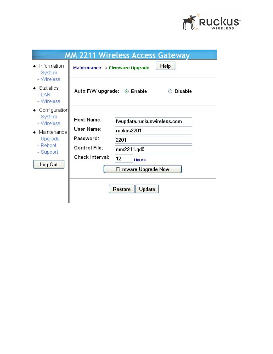 Automatic firmware upgrade, Manual firmware upgrade | Ruckus Wireless MM2211 User Manual | Page 46 / 54