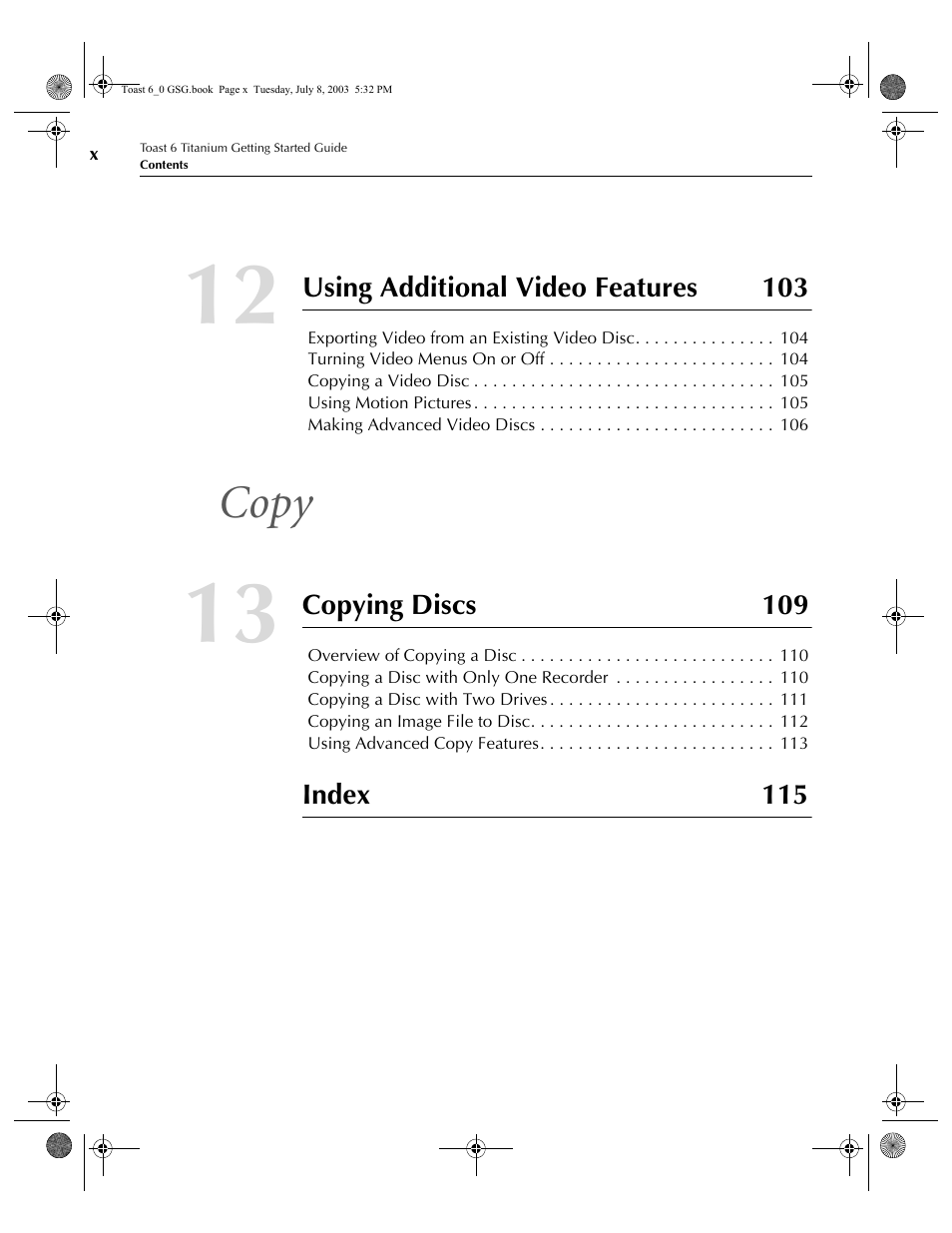 Copy | Roxio TOAST 6 User Manual | Page 10 / 132