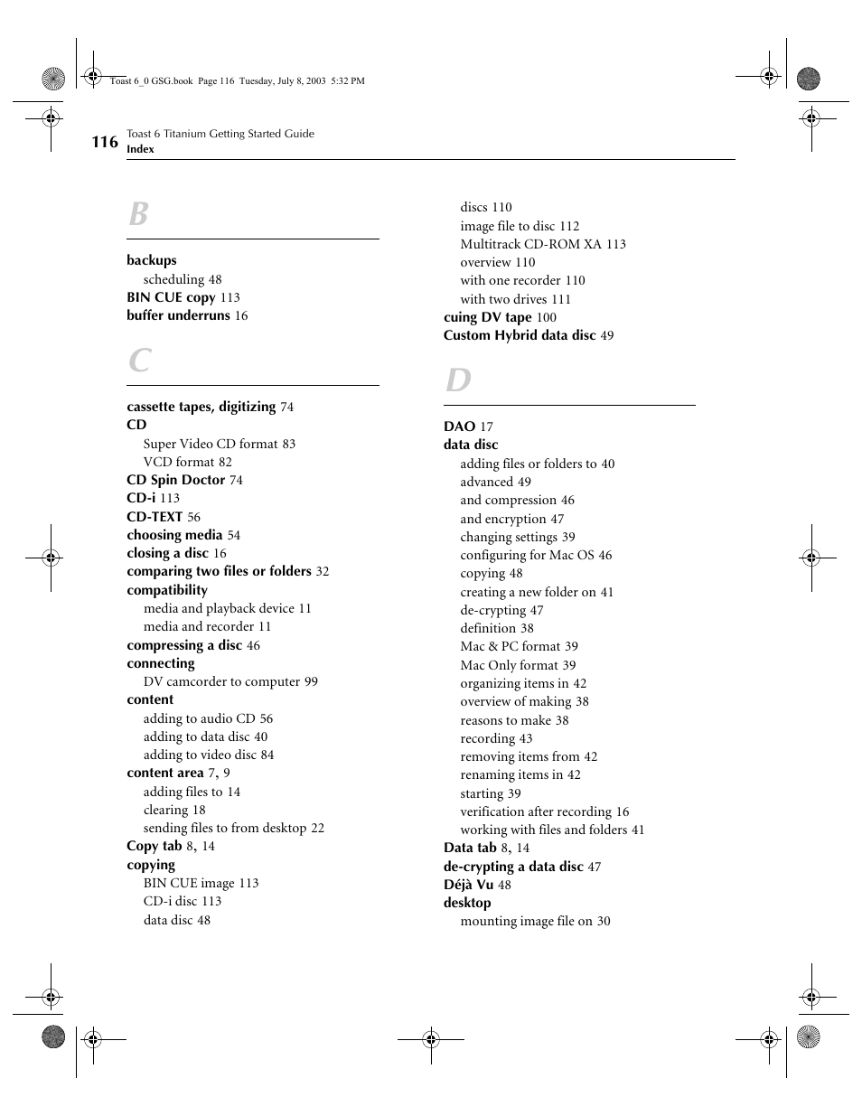 Roxio TOAST 6 User Manual | Page 126 / 132