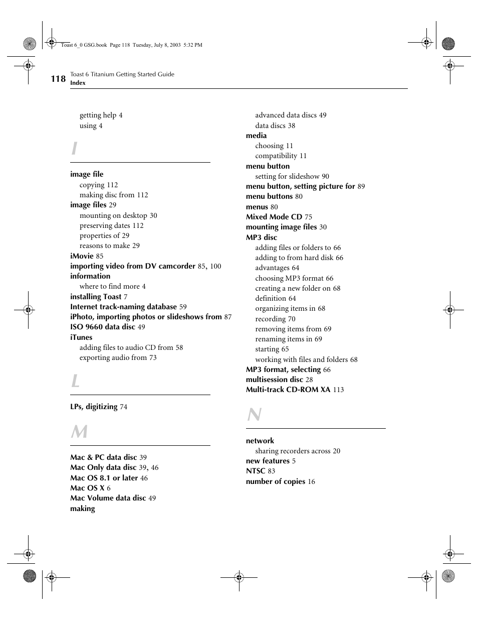 Roxio TOAST 6 User Manual | Page 128 / 132