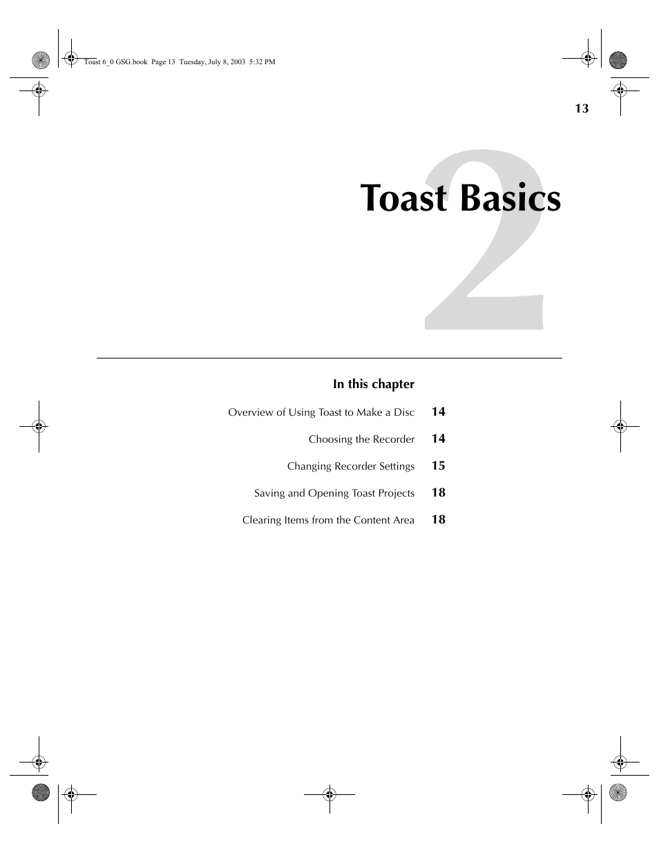 Toast basics | Roxio TOAST 6 User Manual | Page 23 / 132