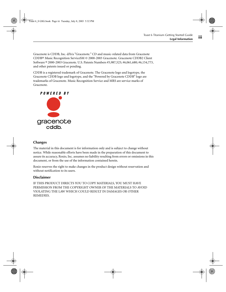 Roxio TOAST 6 User Manual | Page 3 / 132
