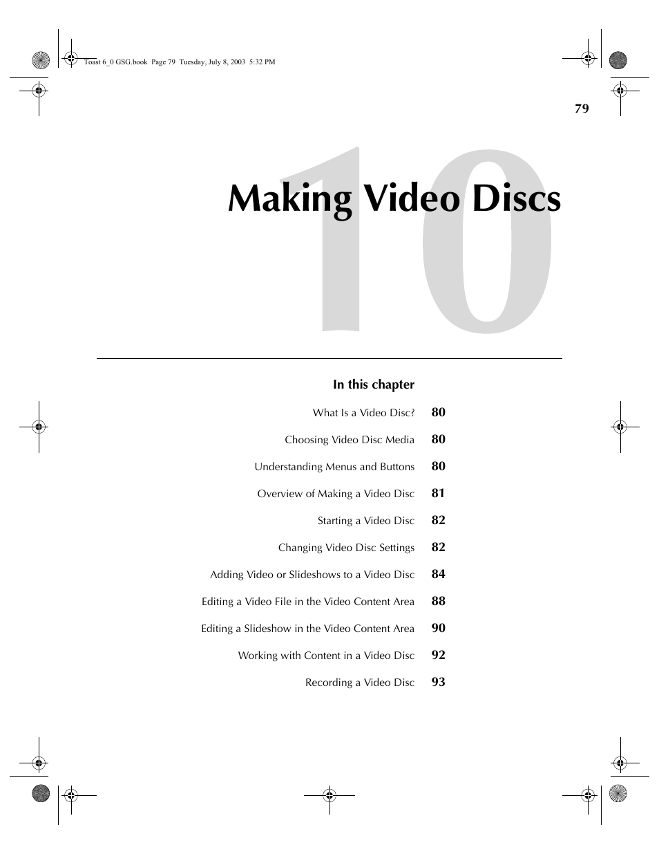 7making video discs | Roxio TOAST 6 User Manual | Page 89 / 132