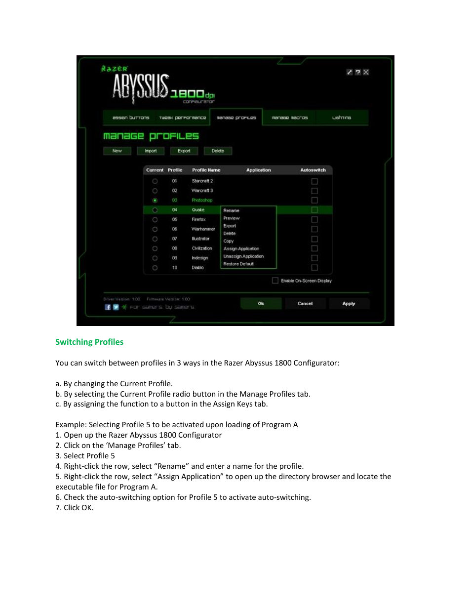Razer ABYSSUS 1800 User Manual | Page 11 / 16