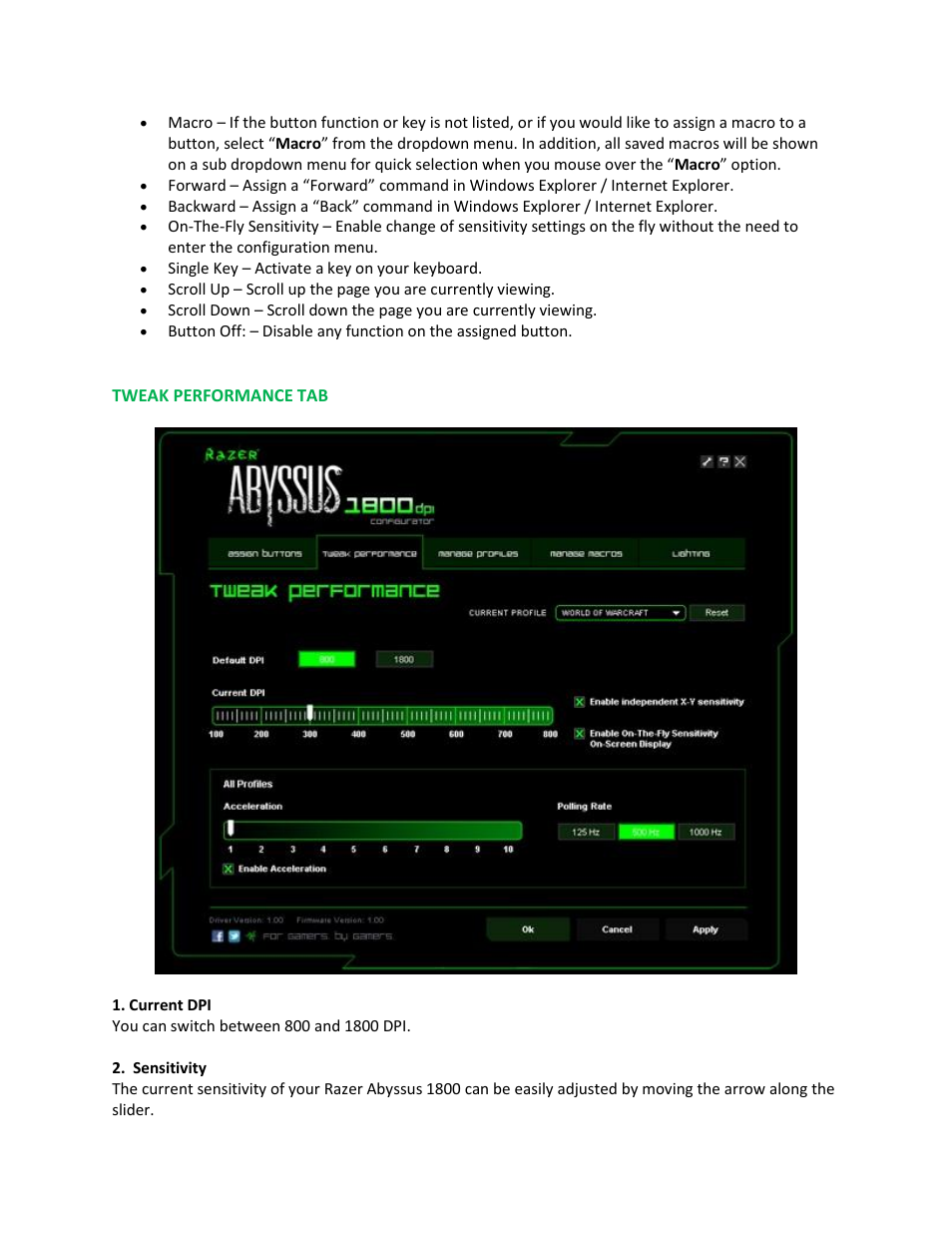 Razer ABYSSUS 1800 User Manual | Page 6 / 16