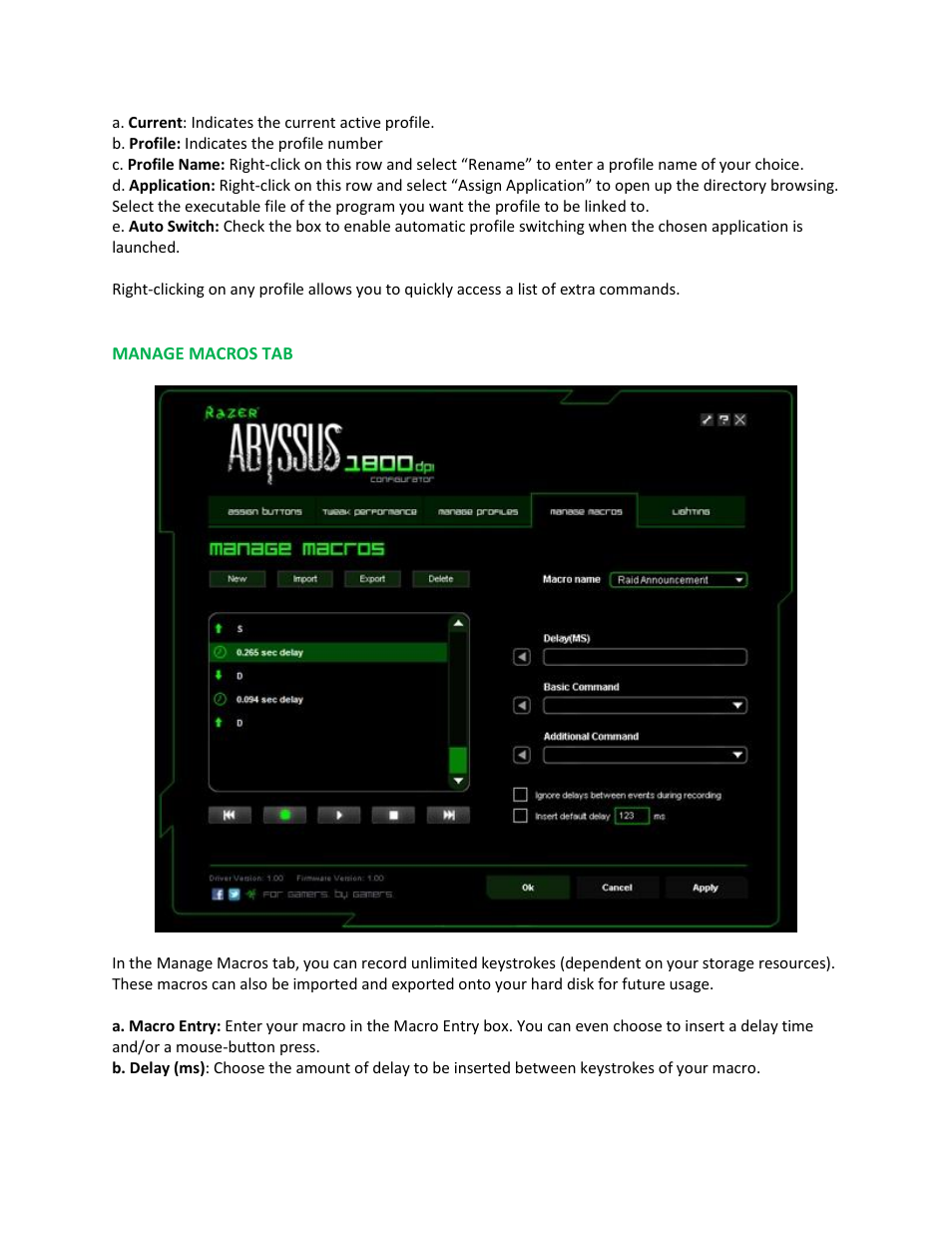 Razer ABYSSUS 1800 User Manual | Page 8 / 16