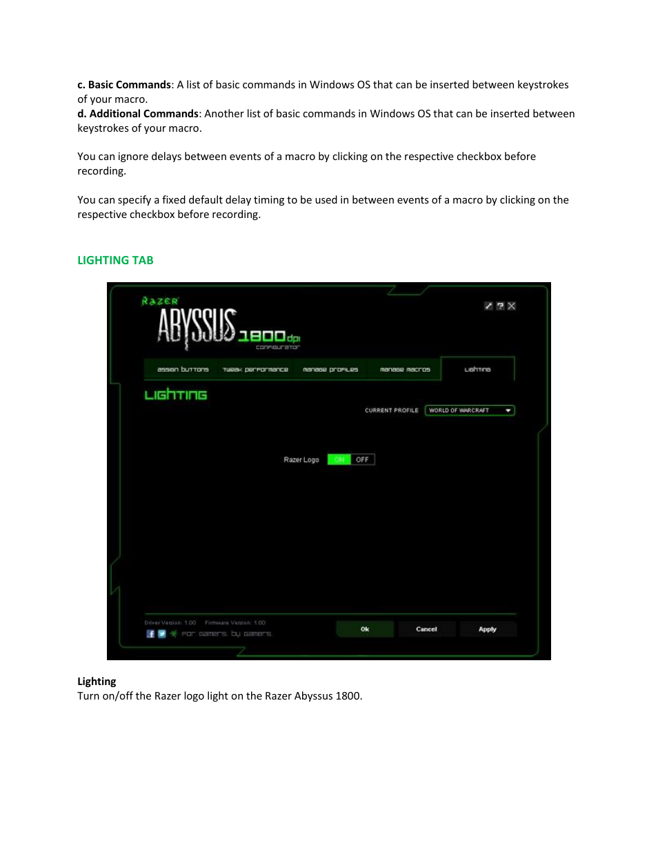 Razer ABYSSUS 1800 User Manual | Page 9 / 16