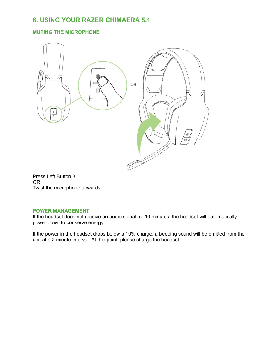 Using your razer chimaera 5.1 | Razer Chimaera 5.1 User Manual | Page 12 / 15