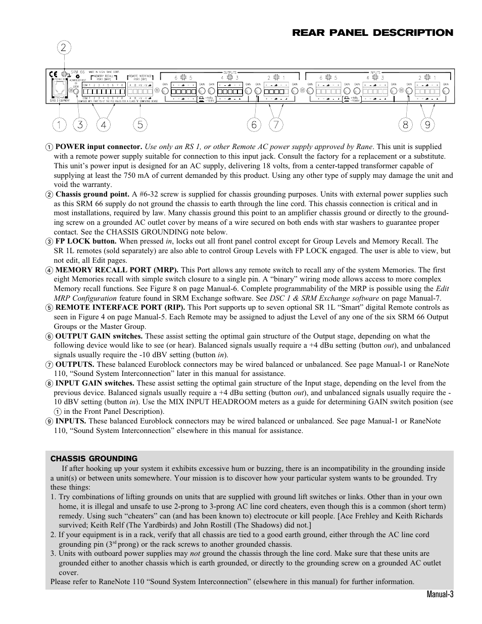 Rane SRM 66 User Manual | Page 3 / 8