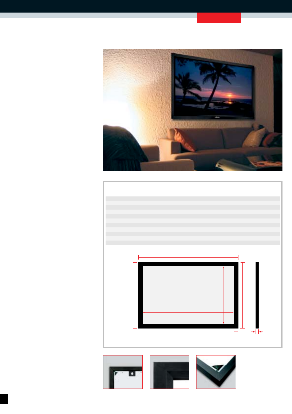 Cinehome, Fixed projection screens | Reflecta Projection Screens User Manual | Page 32 / 36