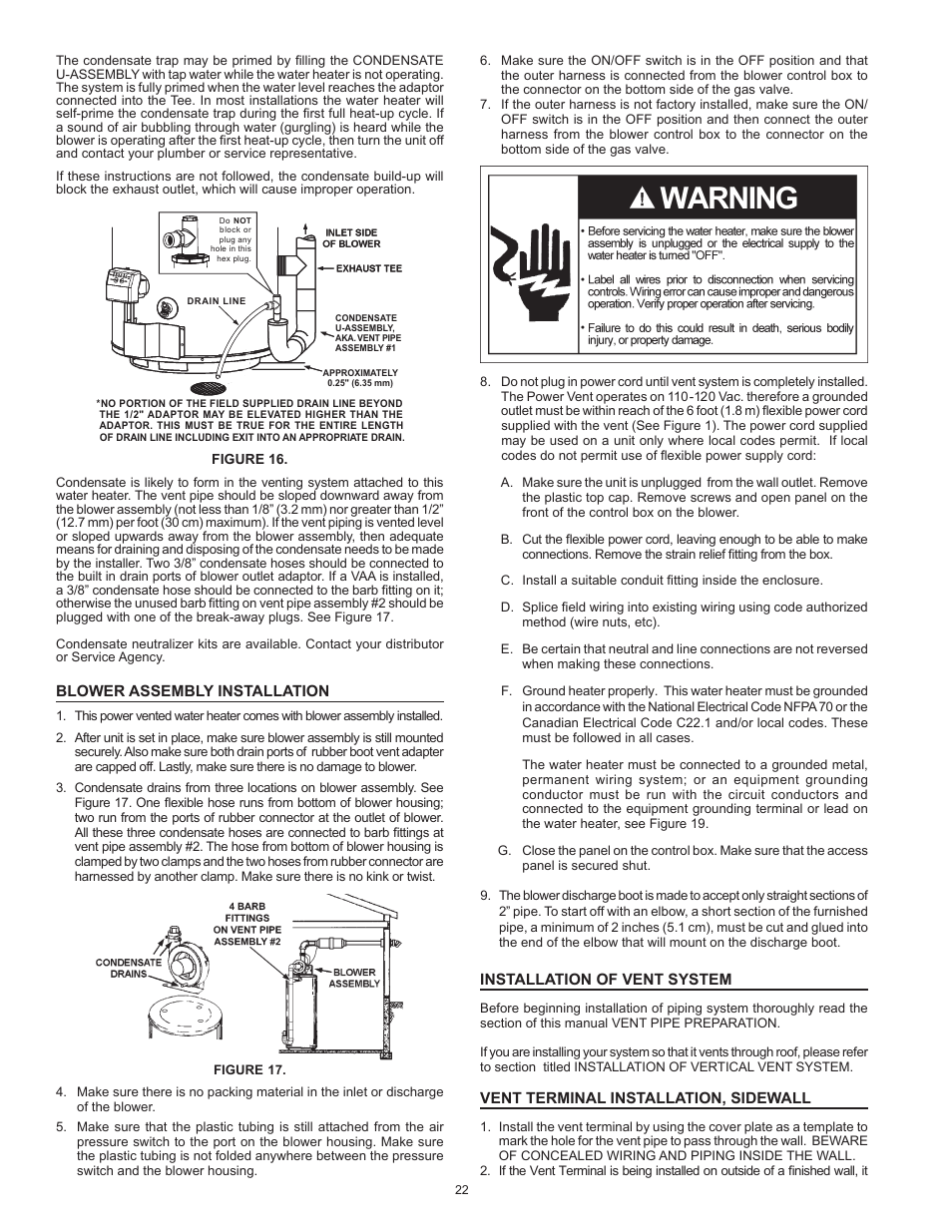 Reliance Water Heaters 317775-000 User Manual | Page 22 / 40