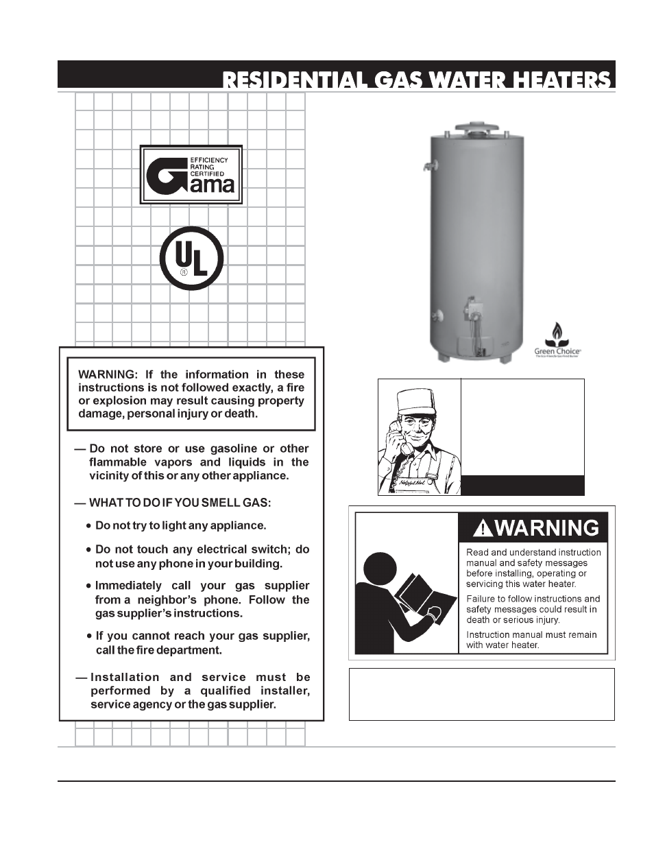 Reliance Water Heaters 606 Series User Manual | 32 pages