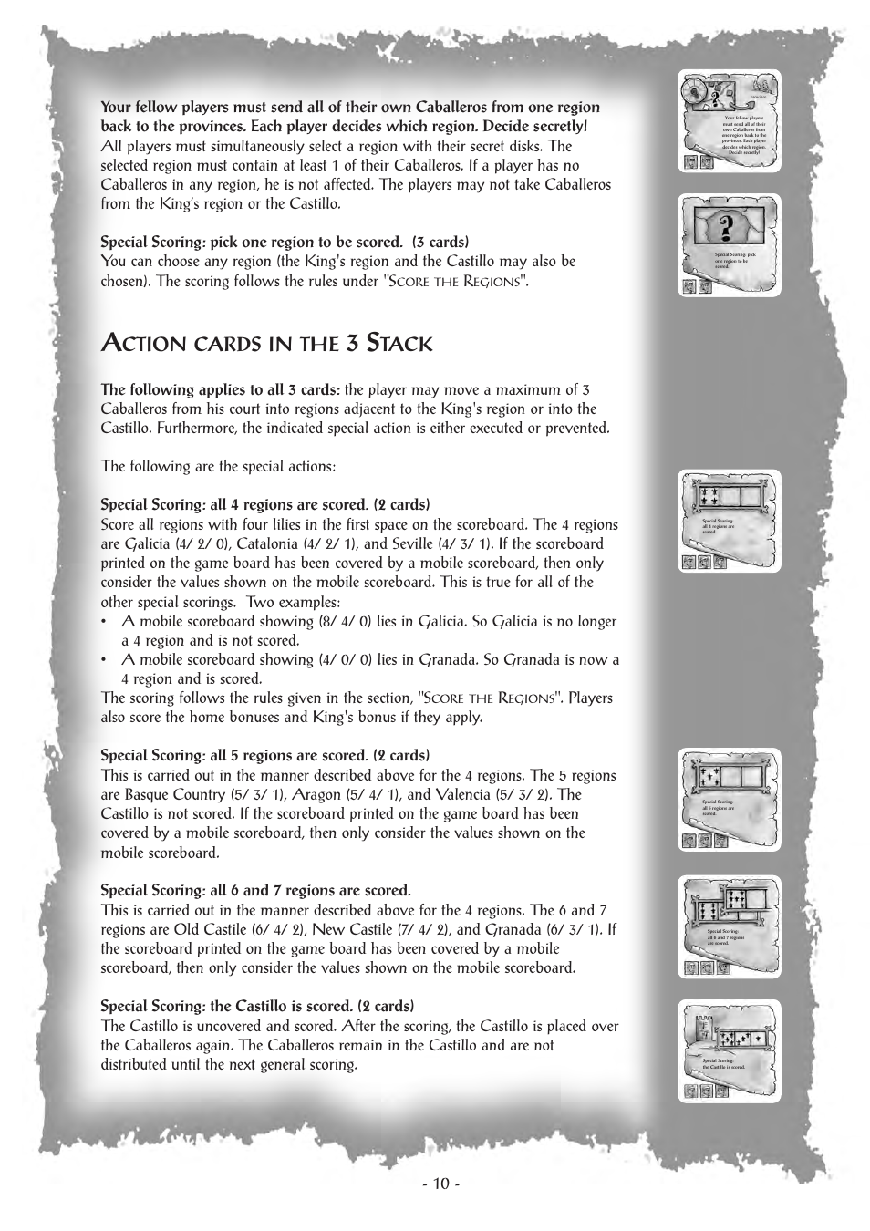 Ction cards in the, Tack | Rio Grande Games El Grande Decennial 80 User Manual | Page 10 / 20