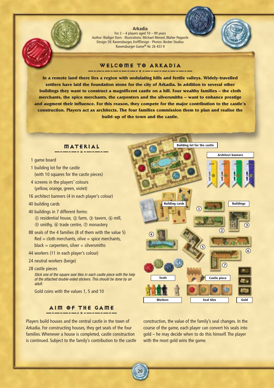 Rio Grande Games Arkadia 6 User Manual | 6 pages