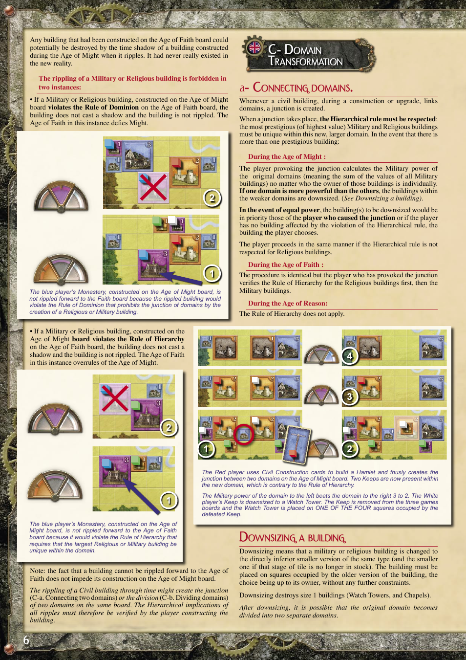 A- c, C- d | Rio Grande Games Khronos 222 User Manual | Page 6 / 8