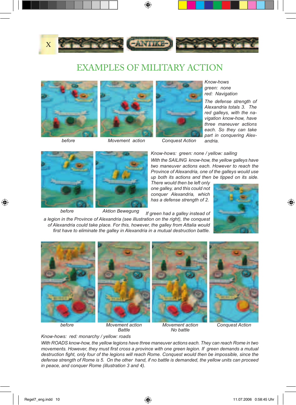 Examples of military action | Rio Grande Games Antike 19 User Manual | Page 12 / 16