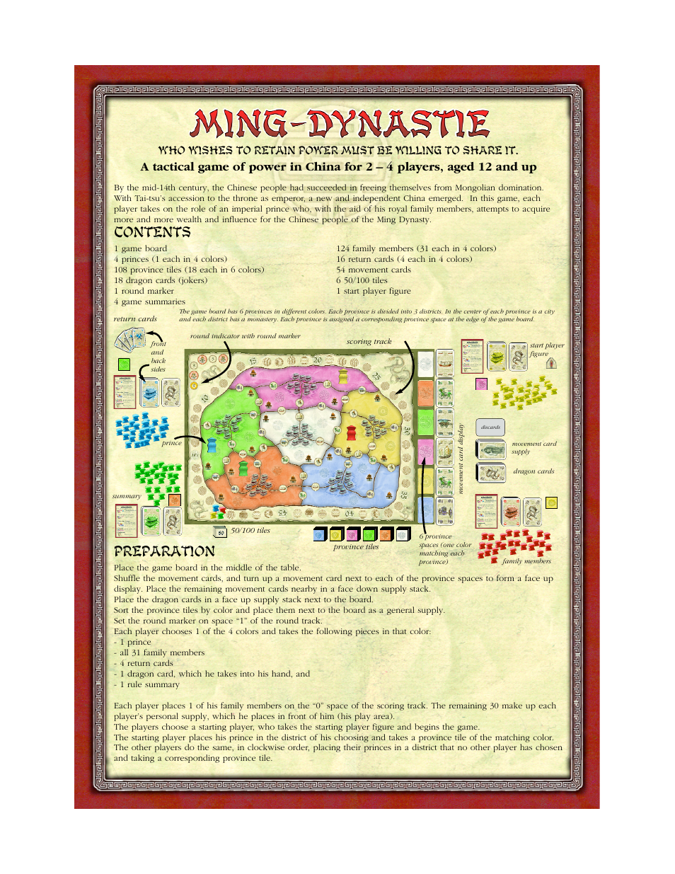 Rio Grande Games Ming Dynasty 233 User Manual | 6 pages