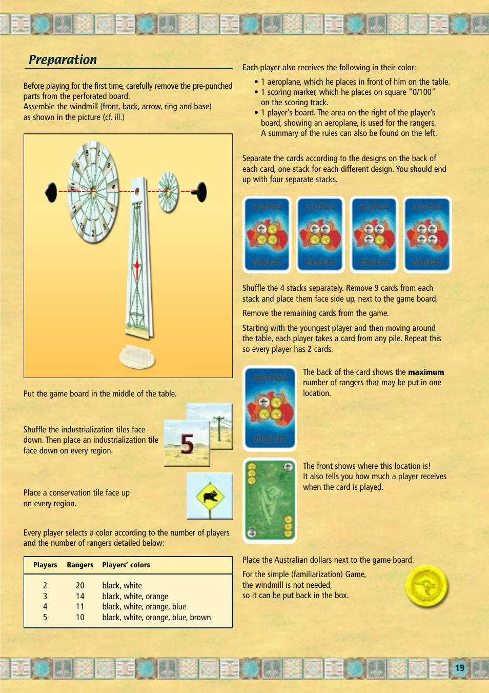 Preparation | Rio Grande Games Australia 27 User Manual | Page 3 / 8