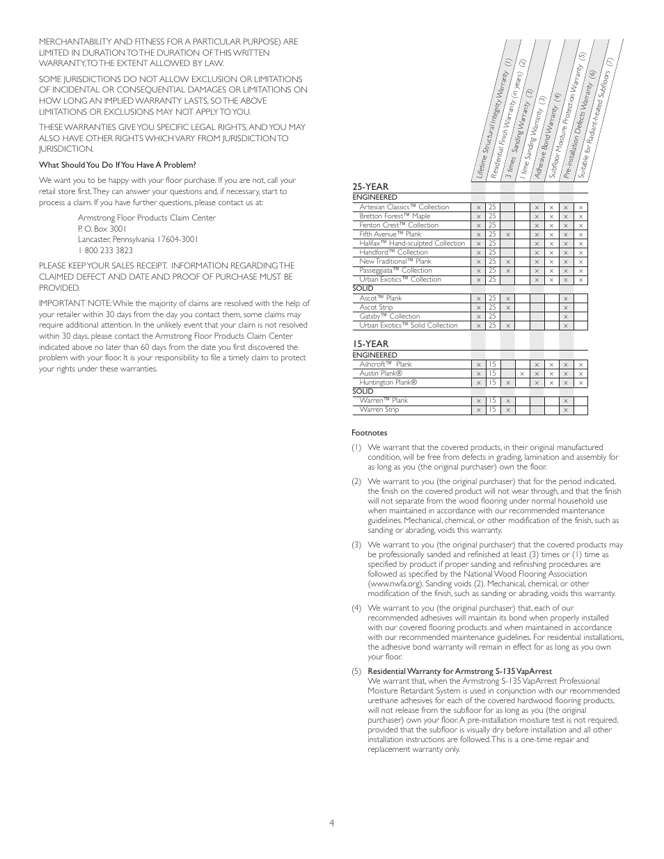 Year | Robbins Company Flooring User Manual | Page 4 / 5