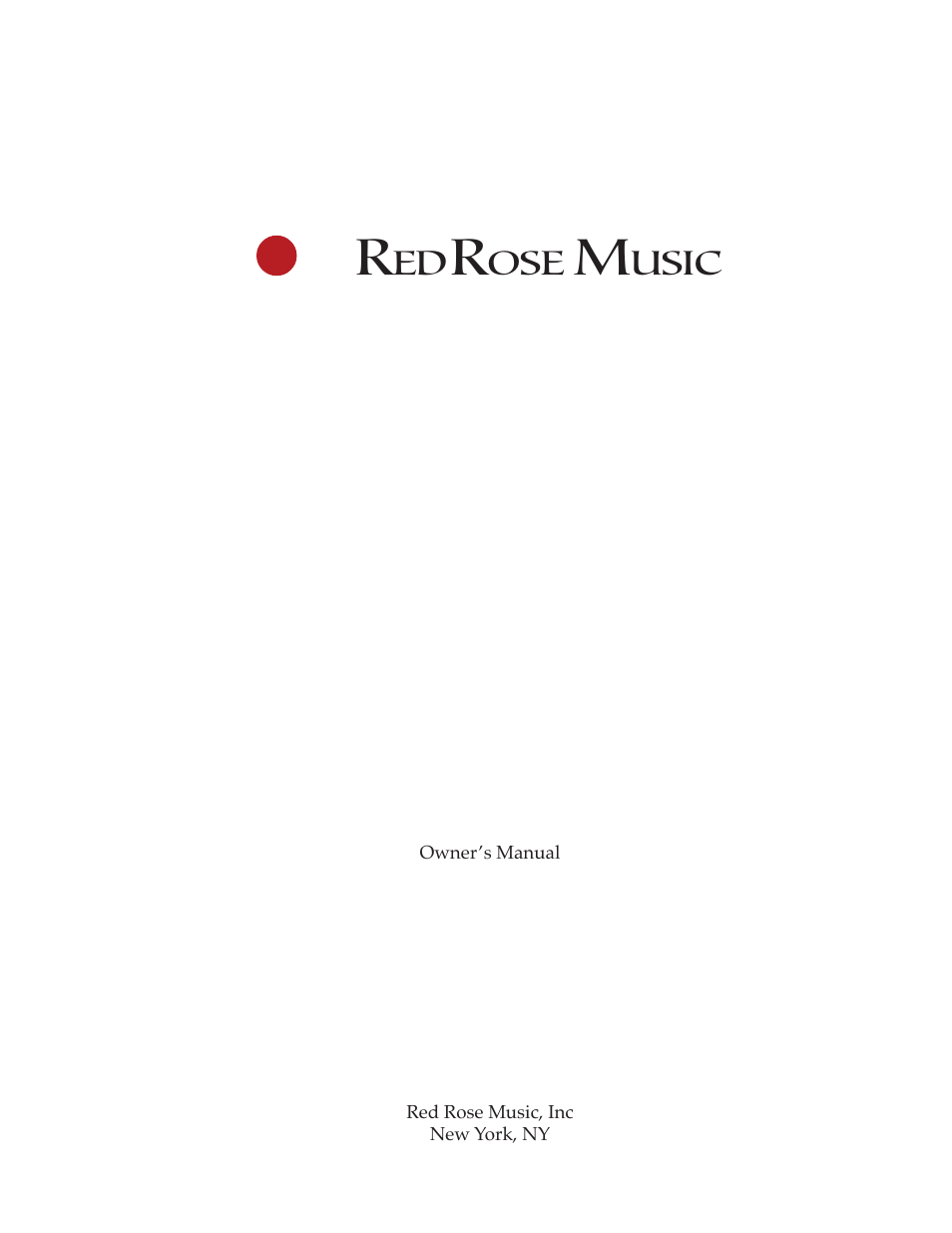 Red Rose Music MK II User Manual | 8 pages