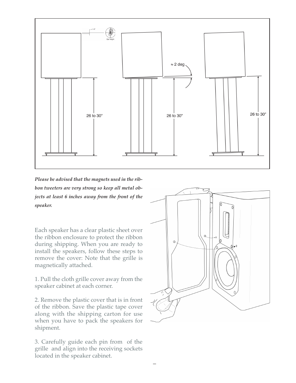 Installing the speakers | Red Rose Music MK II User Manual | Page 5 / 8