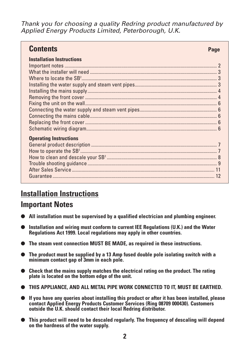Redring CD-RW901SL User Manual | Page 2 / 12