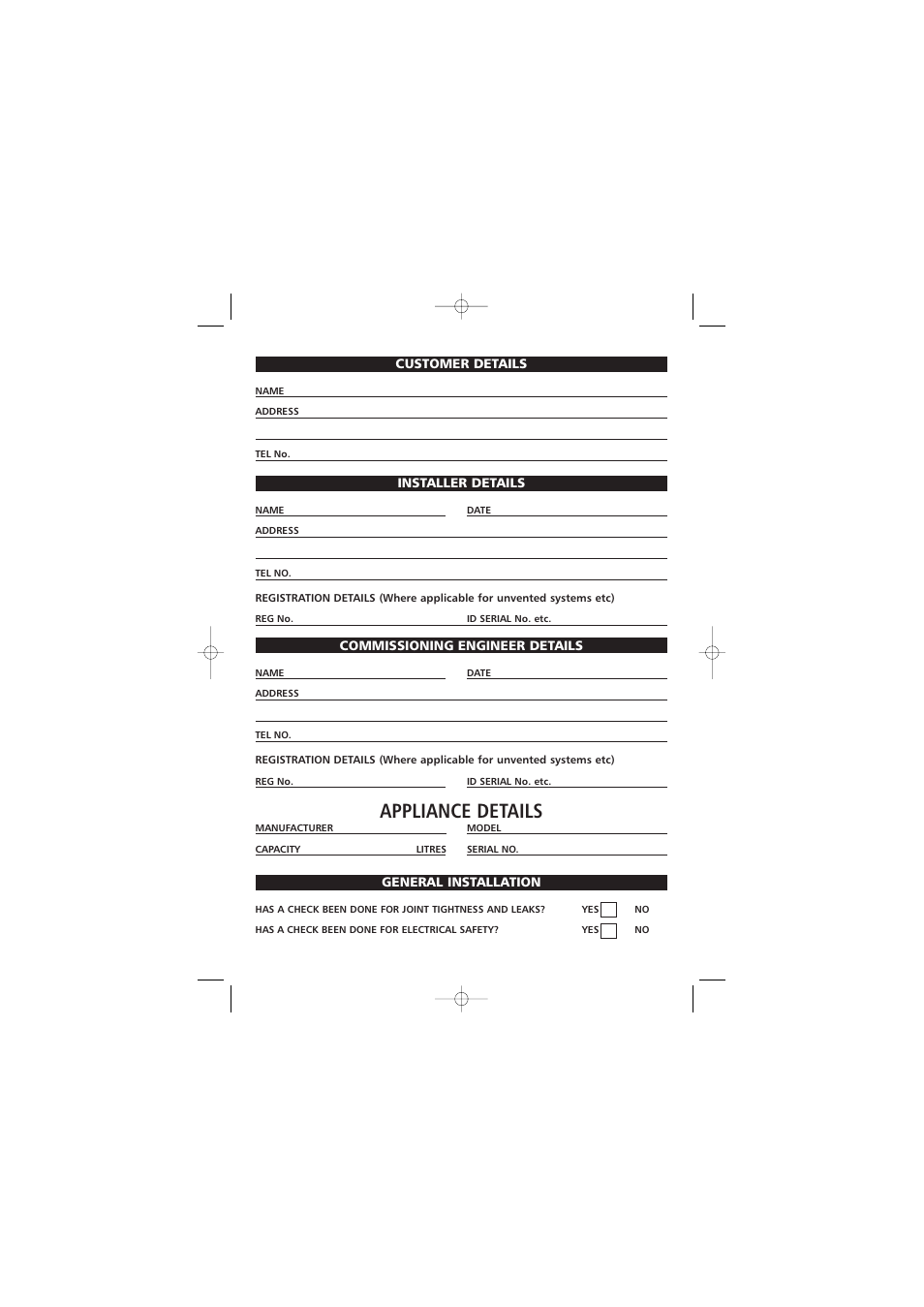 Appliance details | Redring DC3810 User Manual | Page 23 / 24