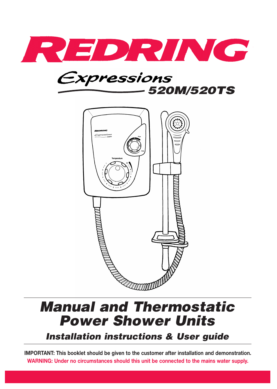 Redring Expressions 520M/520TS User Manual | 12 pages