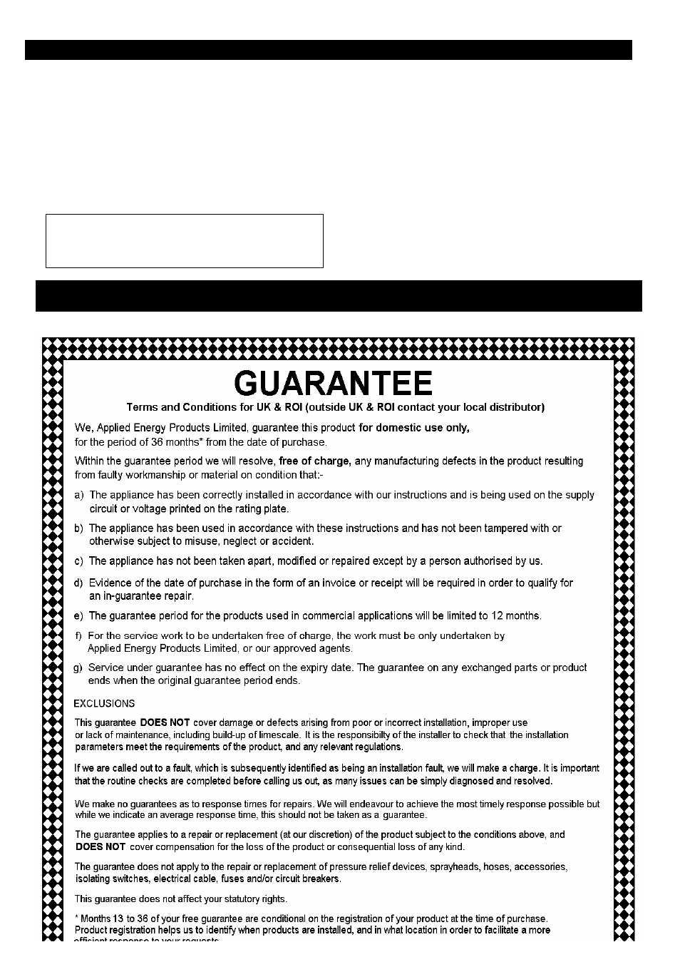 Guarantee and contact details | Redring 500S User Manual | Page 11 / 13