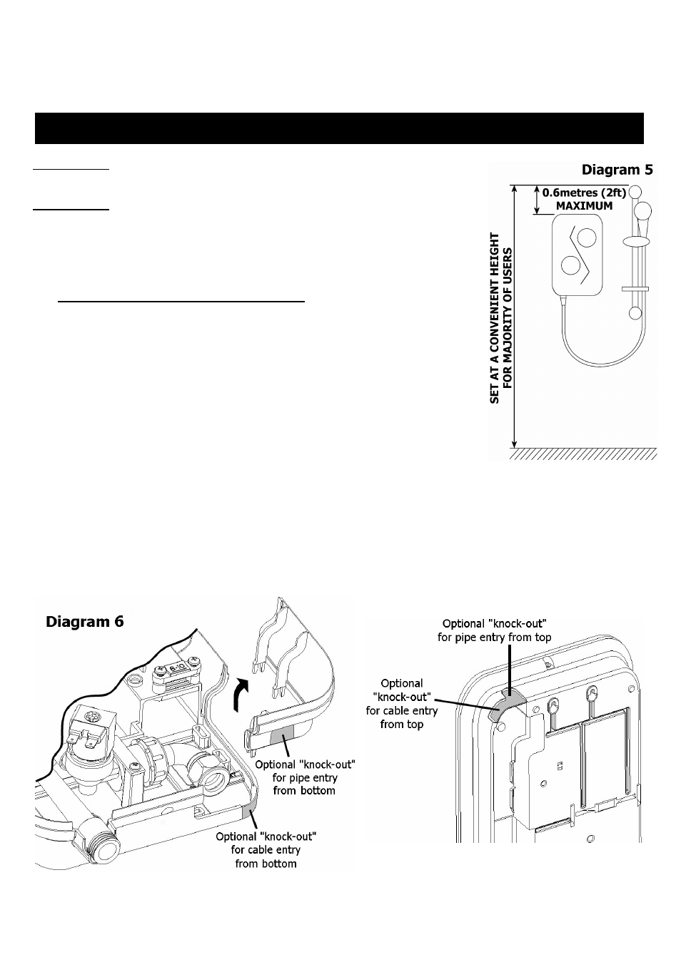 How to install your expressions 500s shower | Redring 500S User Manual | Page 7 / 13
