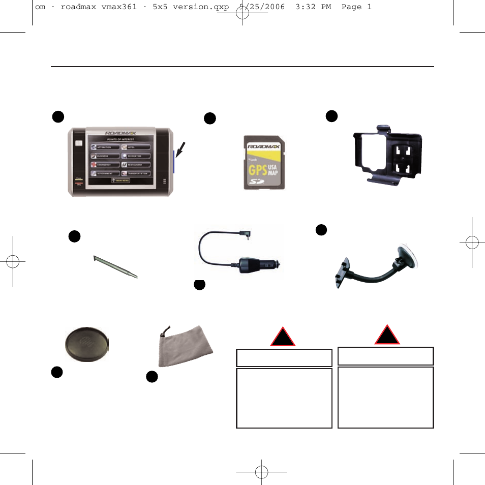 What’s in the box, Let’s get started | Roadmax VMAX361 User Manual | Page 8 / 36