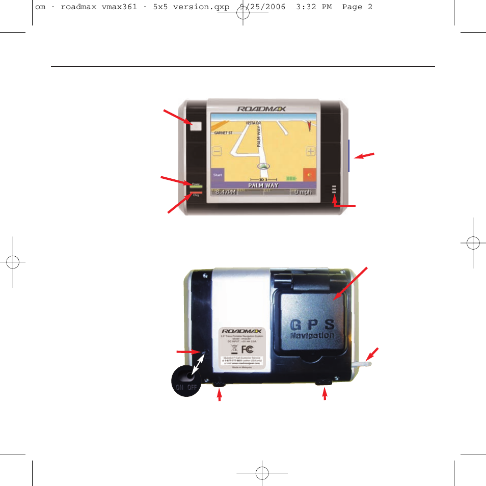 Vmax361 unit overview, Front • • back, Let’s get started | Roadmax VMAX361 User Manual | Page 9 / 36