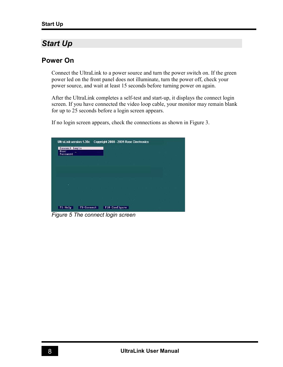 Start up, Power on | Rose electronic UL-V3 User Manual | Page 26 / 74