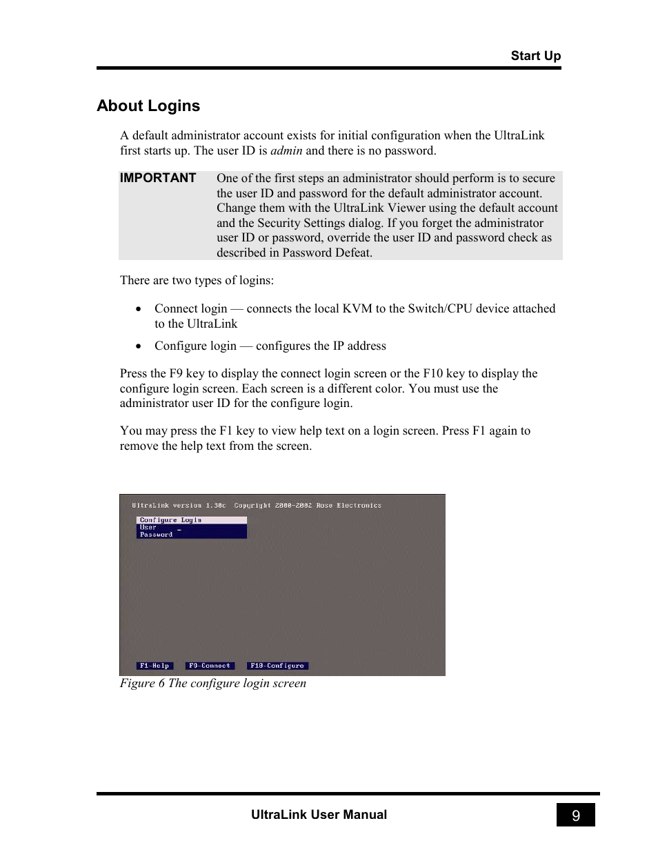 About logins | Rose electronic UL-V3 User Manual | Page 27 / 74