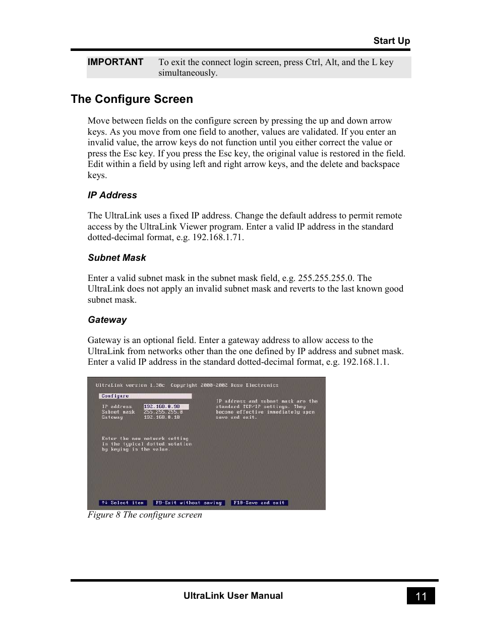 The configure screen | Rose electronic UL-V3 User Manual | Page 29 / 74