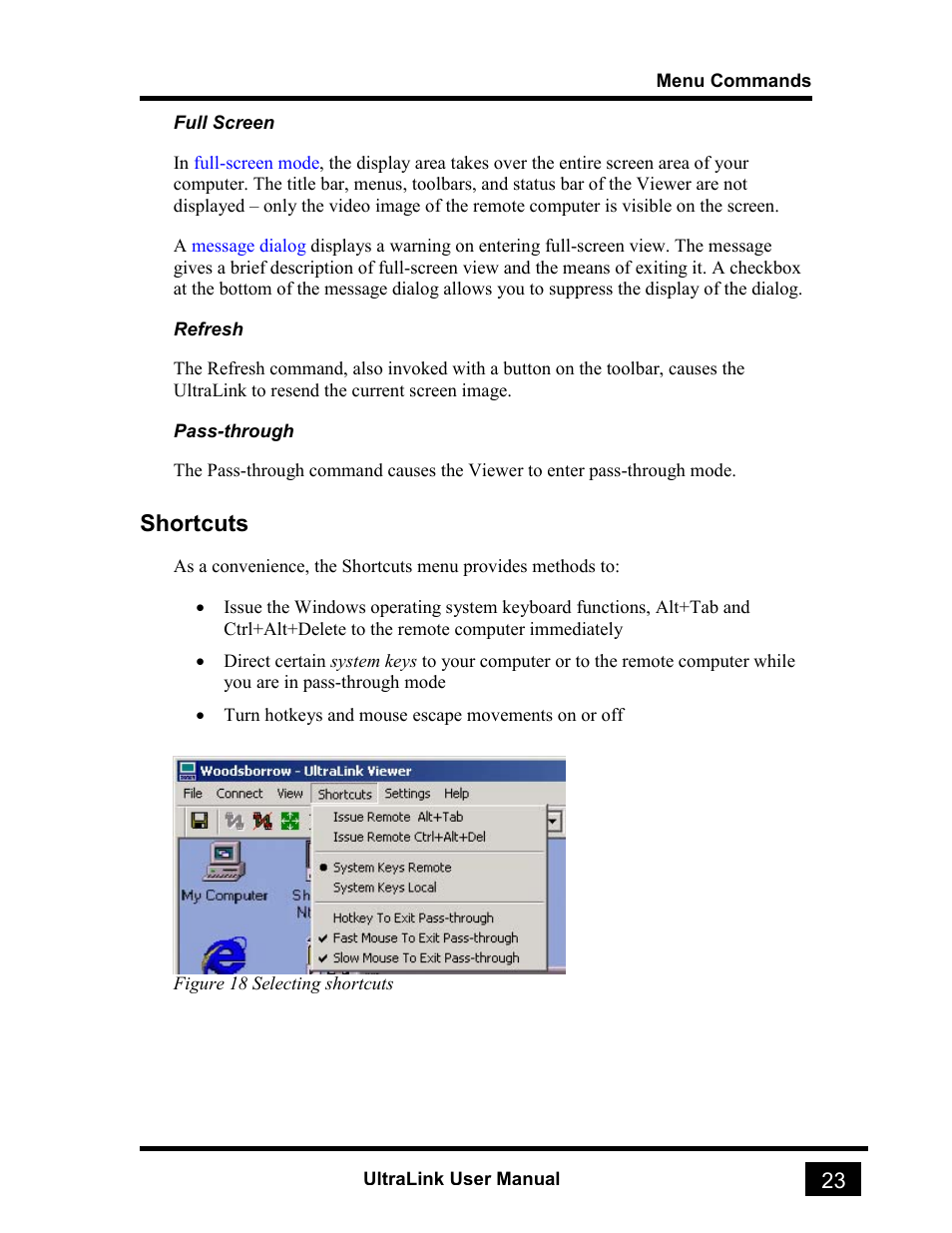 Shortcuts | Rose electronic UL-V3 User Manual | Page 41 / 74