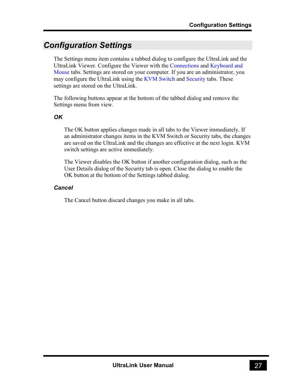 Configuration settings | Rose electronic UL-V3 User Manual | Page 45 / 74