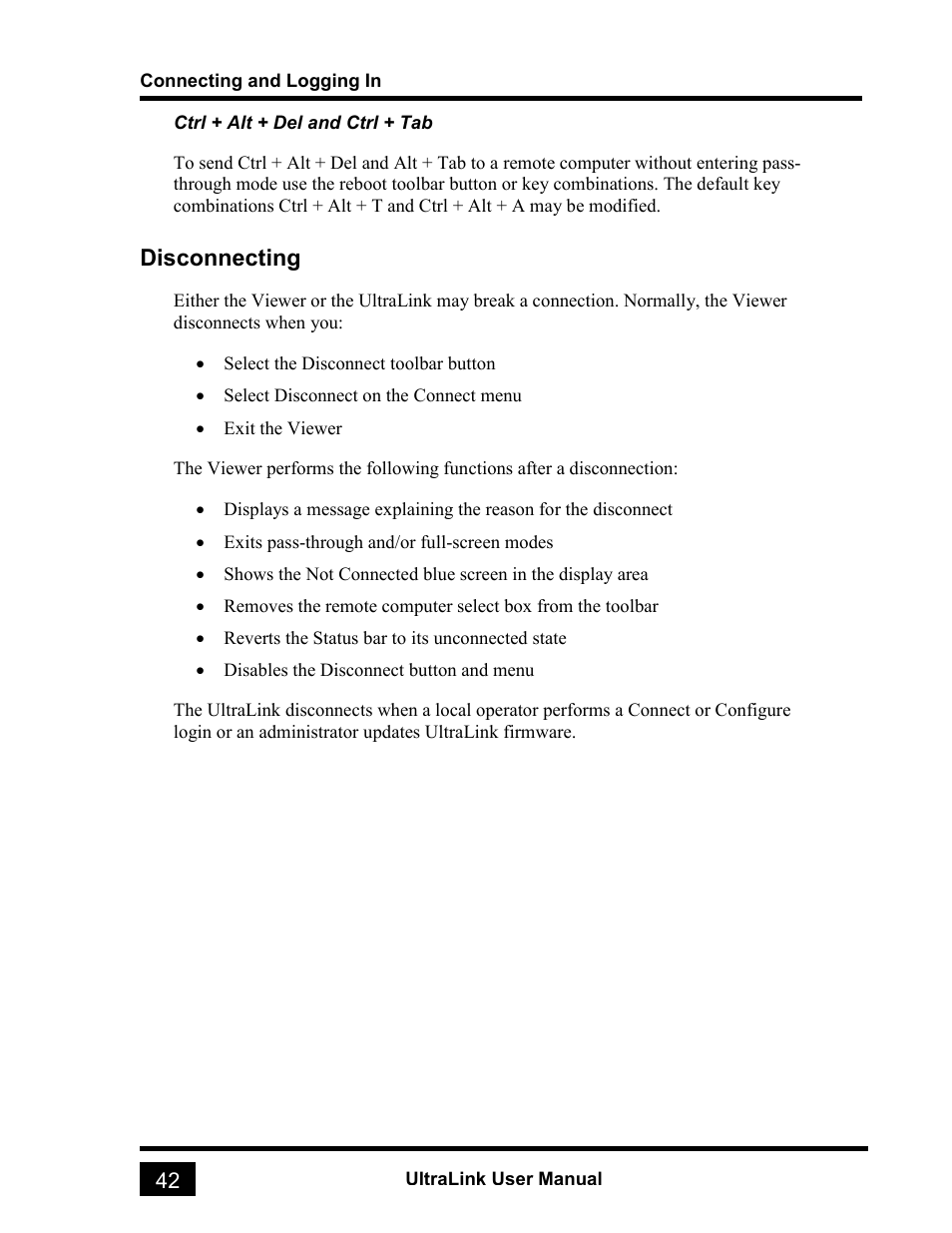 Disconnecting | Rose electronic UL-V3 User Manual | Page 60 / 74