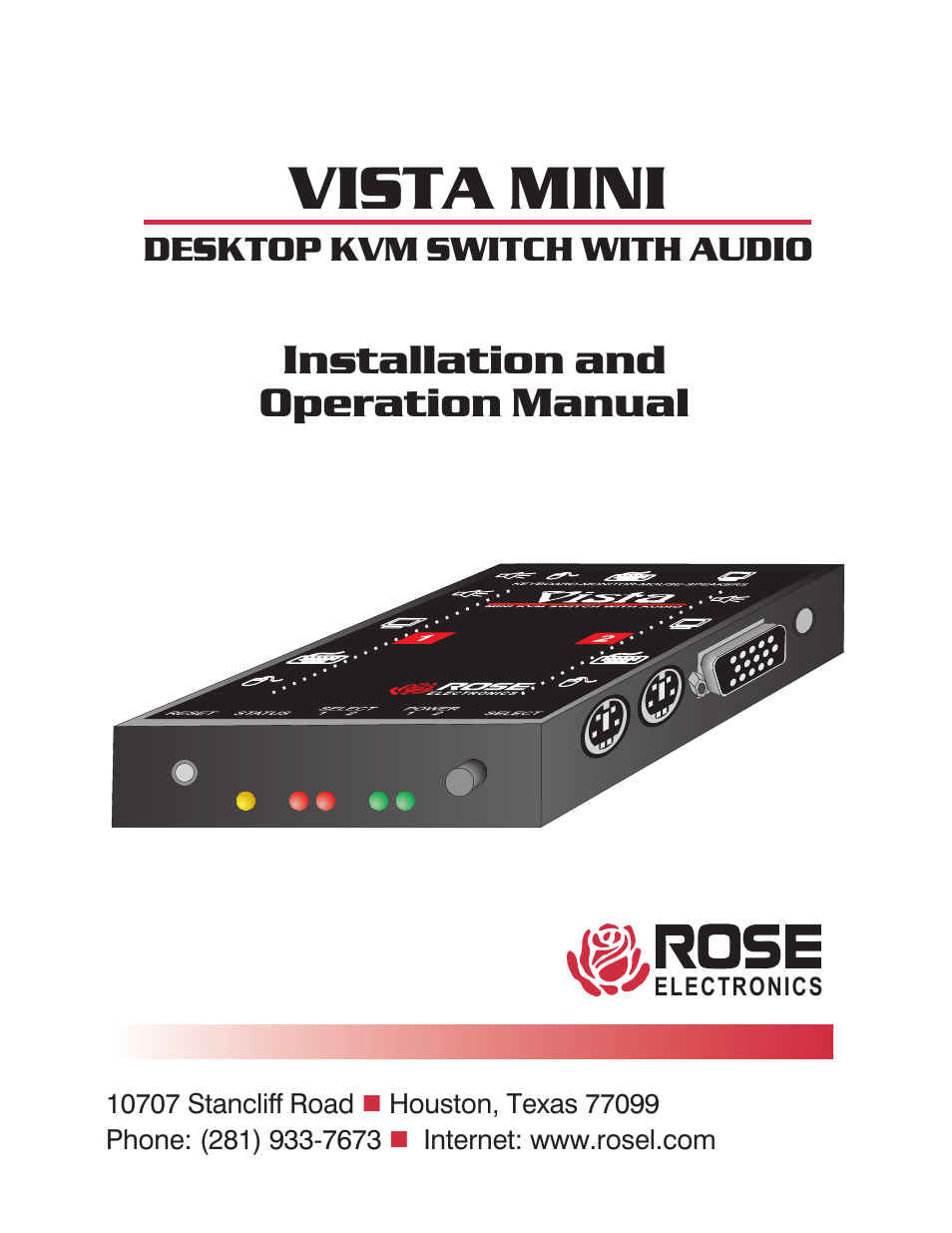 Rose electronic Vista Mini User Manual | 24 pages