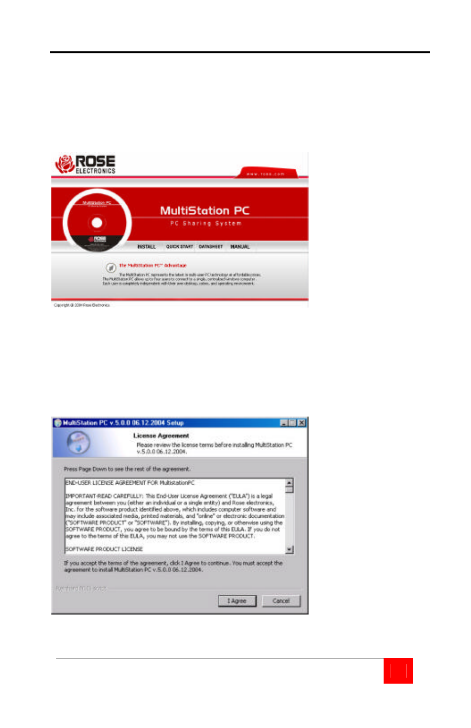 Installing the software | Rose electronic MultiStation User Manual | Page 13 / 28
